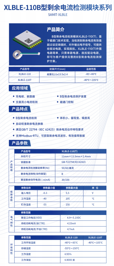 XLBLE-110B型剩余电流检测模块系列