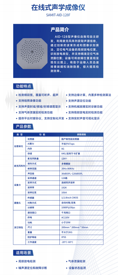 在线式声学成像仪